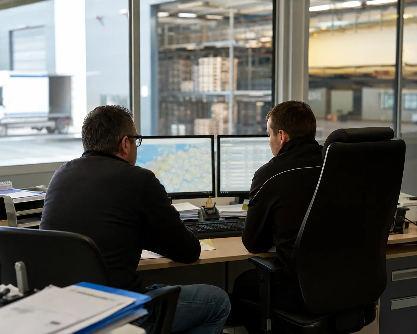 Professionnels coordonnant des opérations de transport