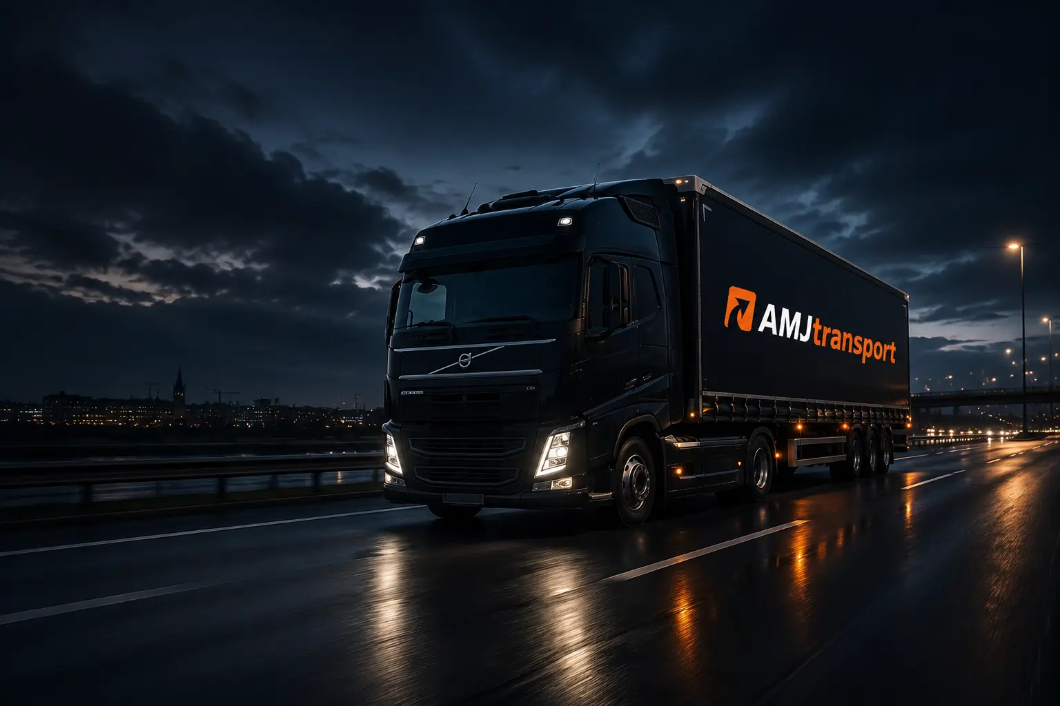 Camion AMJ Transport en Europe