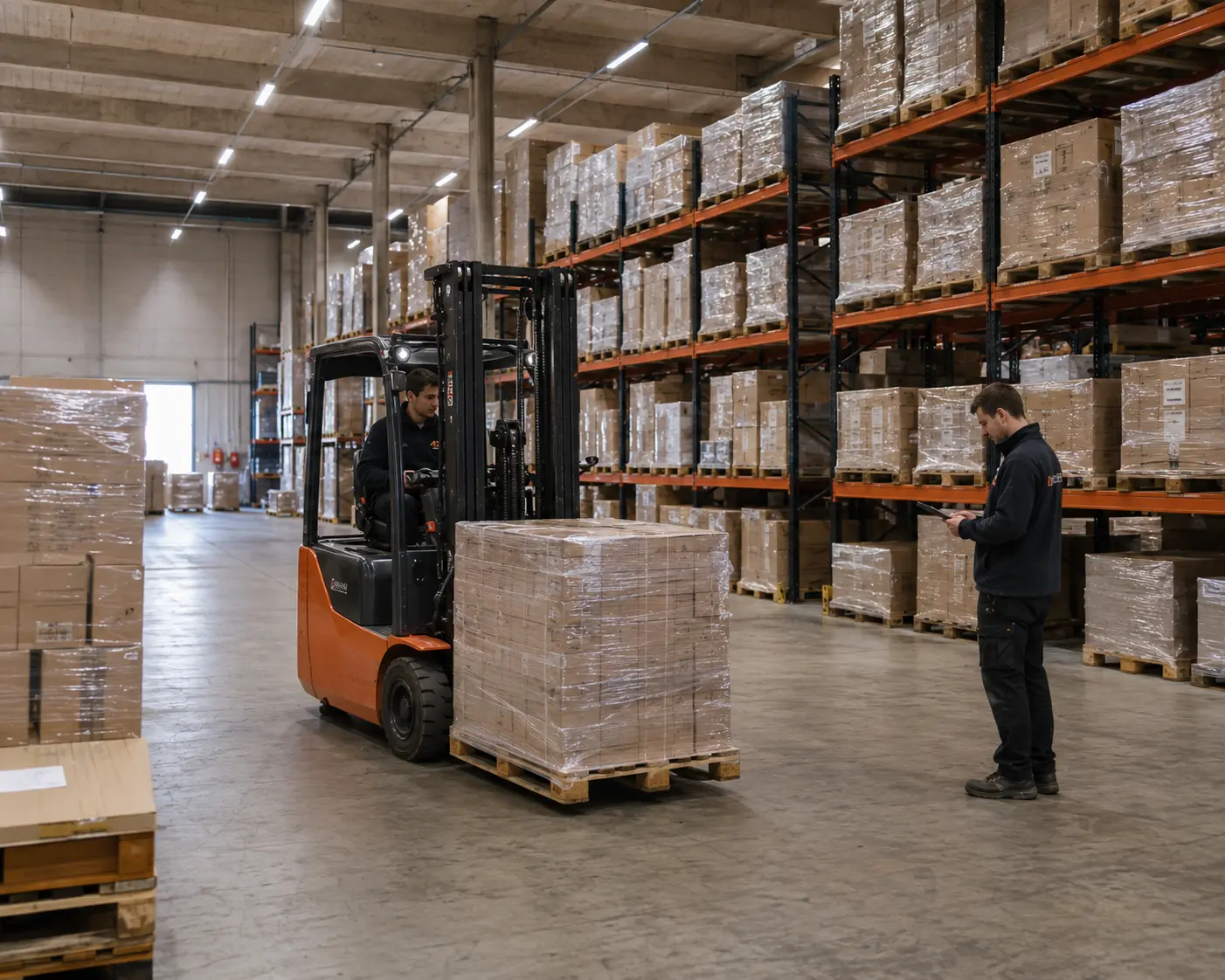 Opération de warehousing dans un entrepôt logistique